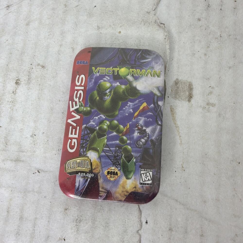 Rare Vintage Sega Genesis Vectorman Video Game Promo Sweepstakes Pinback Button